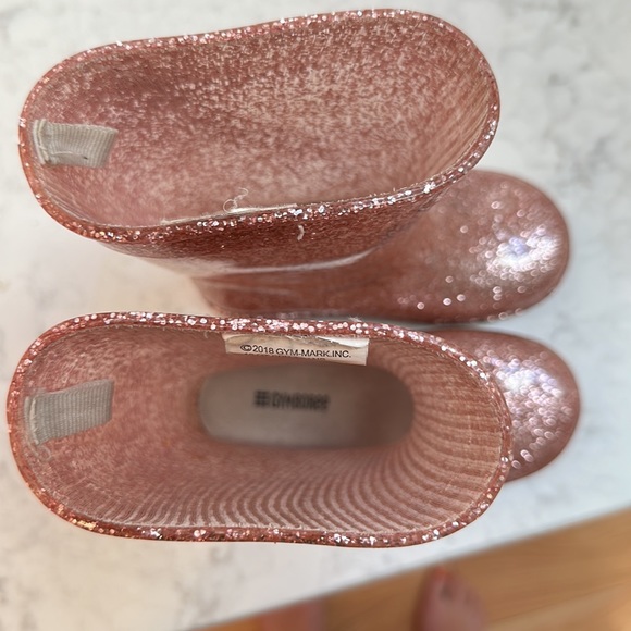 Gymboree pink sparkly metallic rose gold boots size 5 kids - Picture 4 of 4
